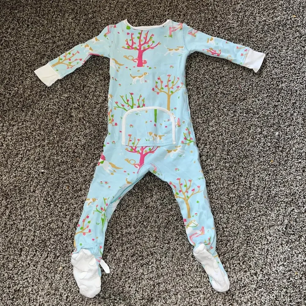 The Beaufort Bonnet Company Fox Hunt Footie Pajamas (12-18 Months)